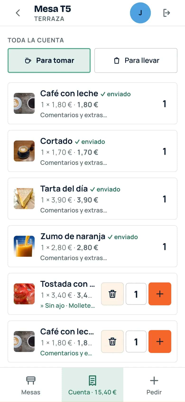 Comandero en el móvil: la cuenta con lo nuevo que irá a cocina