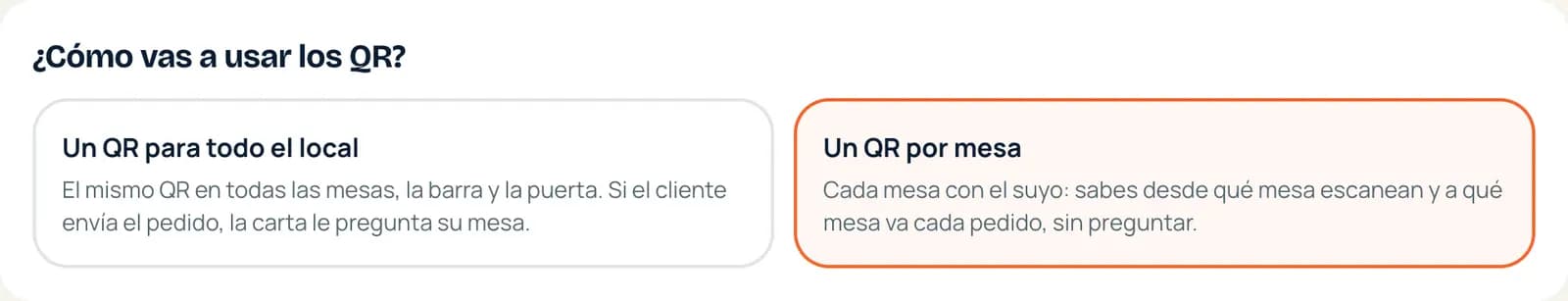 Códigos QR: un QR para todo el local o uno por mesa
